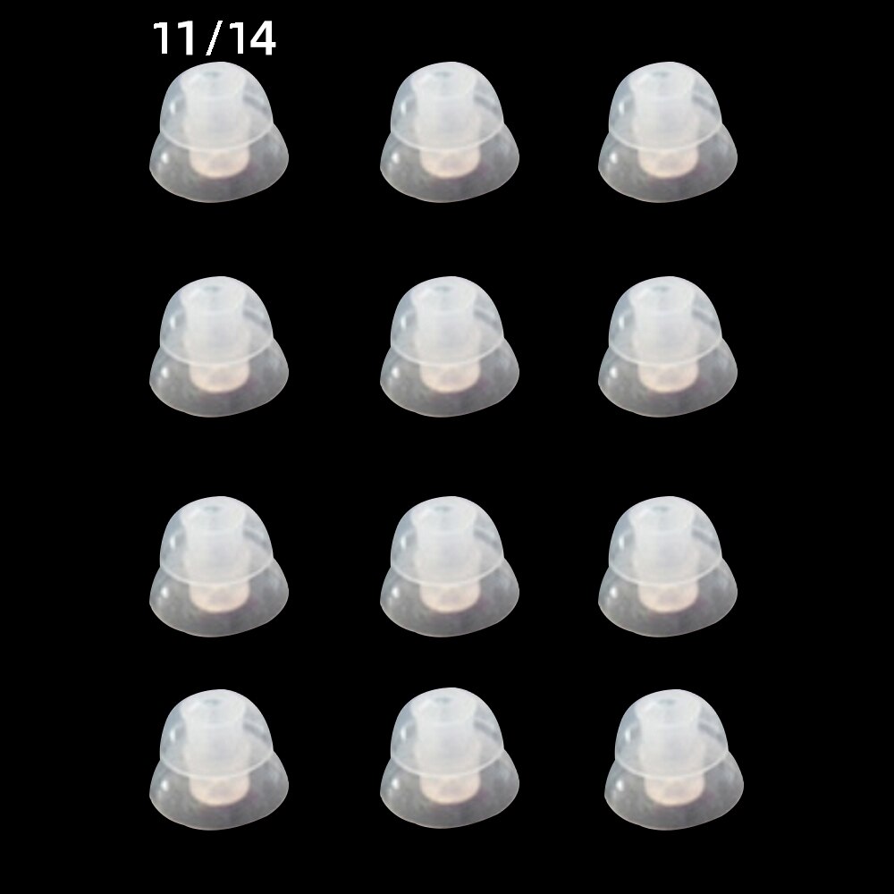 Universal aparelho auditivo plug orelha ponta cúpula tubo de som mais tamanho para a marca bolso aparelhos auditivos bte aparelho auditivo transporte da gota: 2 Layers(11-14MM)