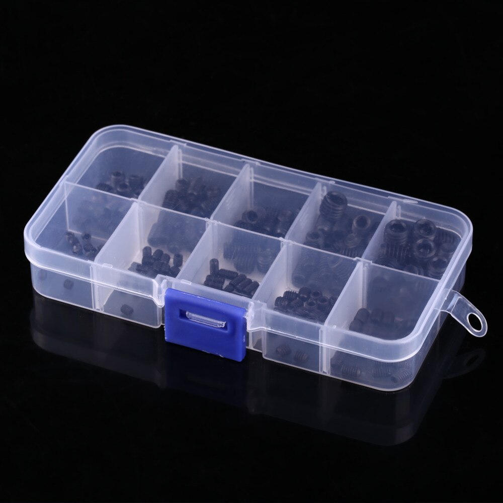 200Pcs Hex Socket Head Grub Set Screws Cup Point Round head Lock screw With Box Assortment Kit M3 M4 M5 M6 M8 tornillos