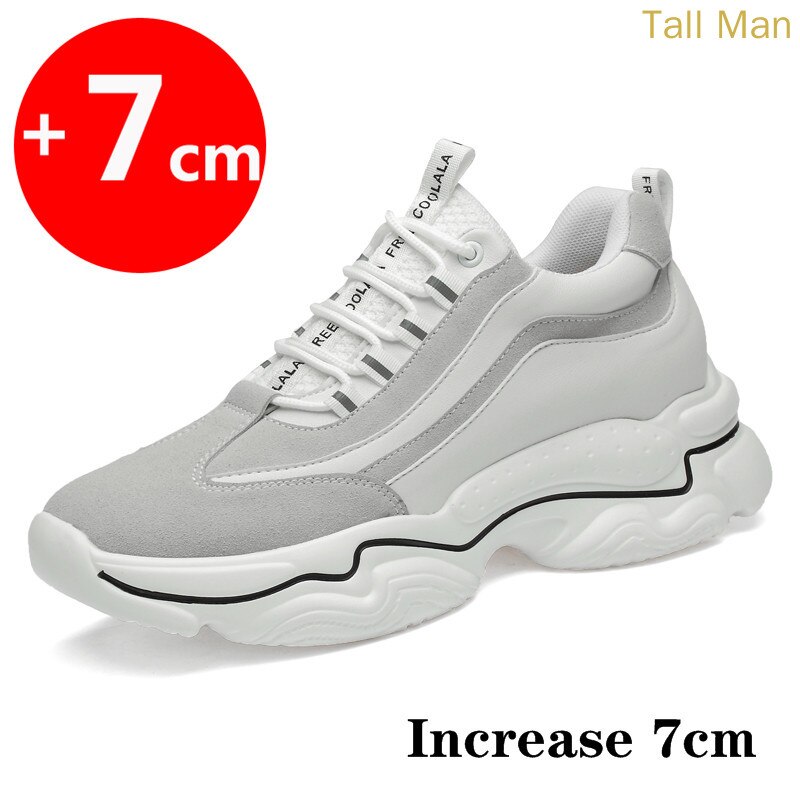 Mannen Lift Schoenen Verhooging Schoenen Hoogte Toename Inlegzolen 7Cm Man Sport Hoogte Toenemende Schoenen Hoogte Schoenen