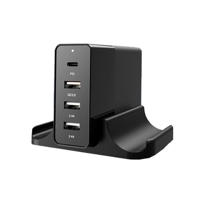 75w PD QC 3,0 Dual Protokoll Schnelle Ladung 4/5/6 Port Multi USB Schnell Ladegerät Für iPhone Tablet Multi-funktion Smart Desktop Adapter: EU Plug / PD 4 Ports 48W