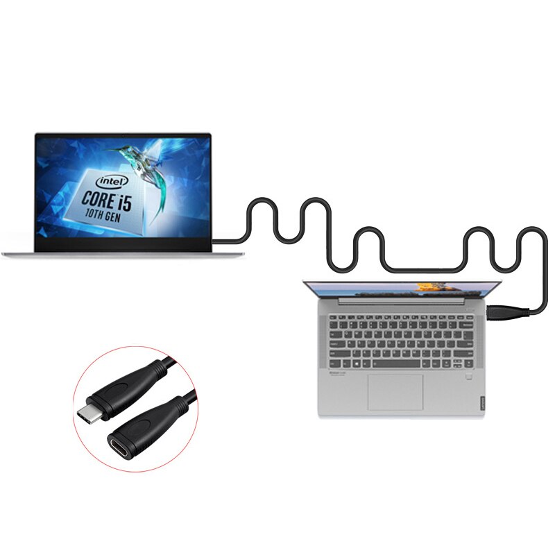 Cable de extensión tipo C PD 5A, 100W, 4K @ 60Hz, USB-C, USB3.1, Gen 2, 10gbps, para Macbook Pro, Nintendo Switch, SAMSUNG S20 +