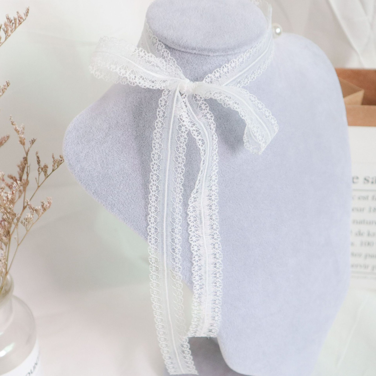 Romantic White Lace Choker Necklace Jewelry For Women Girlfriend Bride Wedding Birthday Party Jewelry Accessories 30cm long