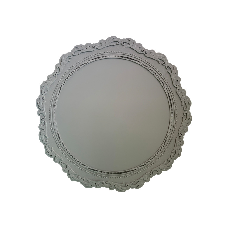 Almohadilla aislante resistente a altas temperaturas, tapete de silicona resistente al calor para mesa de comedor, tapete grueso para el hogar, tapete para tazas, cuenco y plato: Marfíl