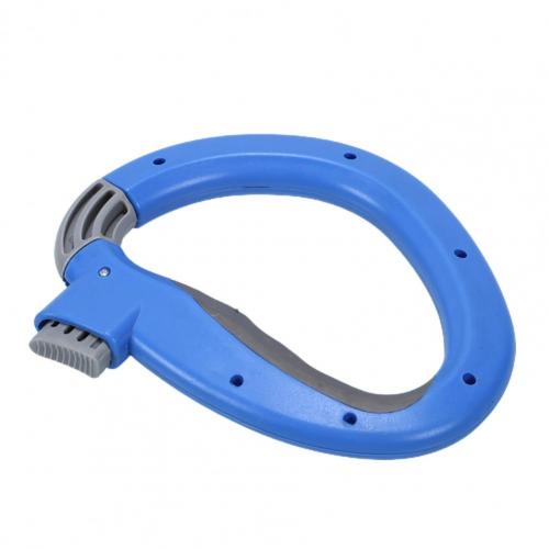 D Shaped Bag Grip Kitchen Gadget Bag Carry Handle Anti-slip Free Hands Opening and Closing Type Bag Clips: Blue