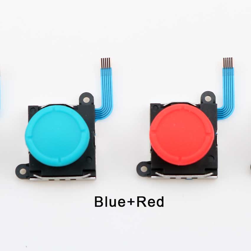 ChengHaoRan 1Pair 3D Analog Joystick Thumb Sticks Sensor Replacements For Nintendo Switch NS NX Joy Con/Switch Lite Controller: BC--Blue Red