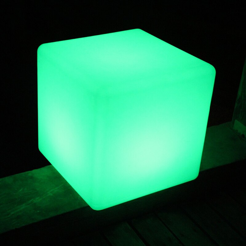 Cubo de luz LED Solar para exteriores, luz impermeable para jardín, terraza, , muebles luminosos de Color, paisaje de playa, 20cm