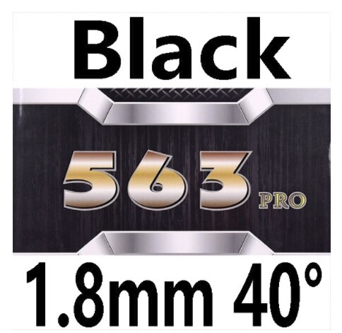 729 amistad 563 PRO (563 Provincia, Pips-out especial) Ataque de goma de tenis de mesa con esponja de Ping Pong: BLACK 1.8MM H40