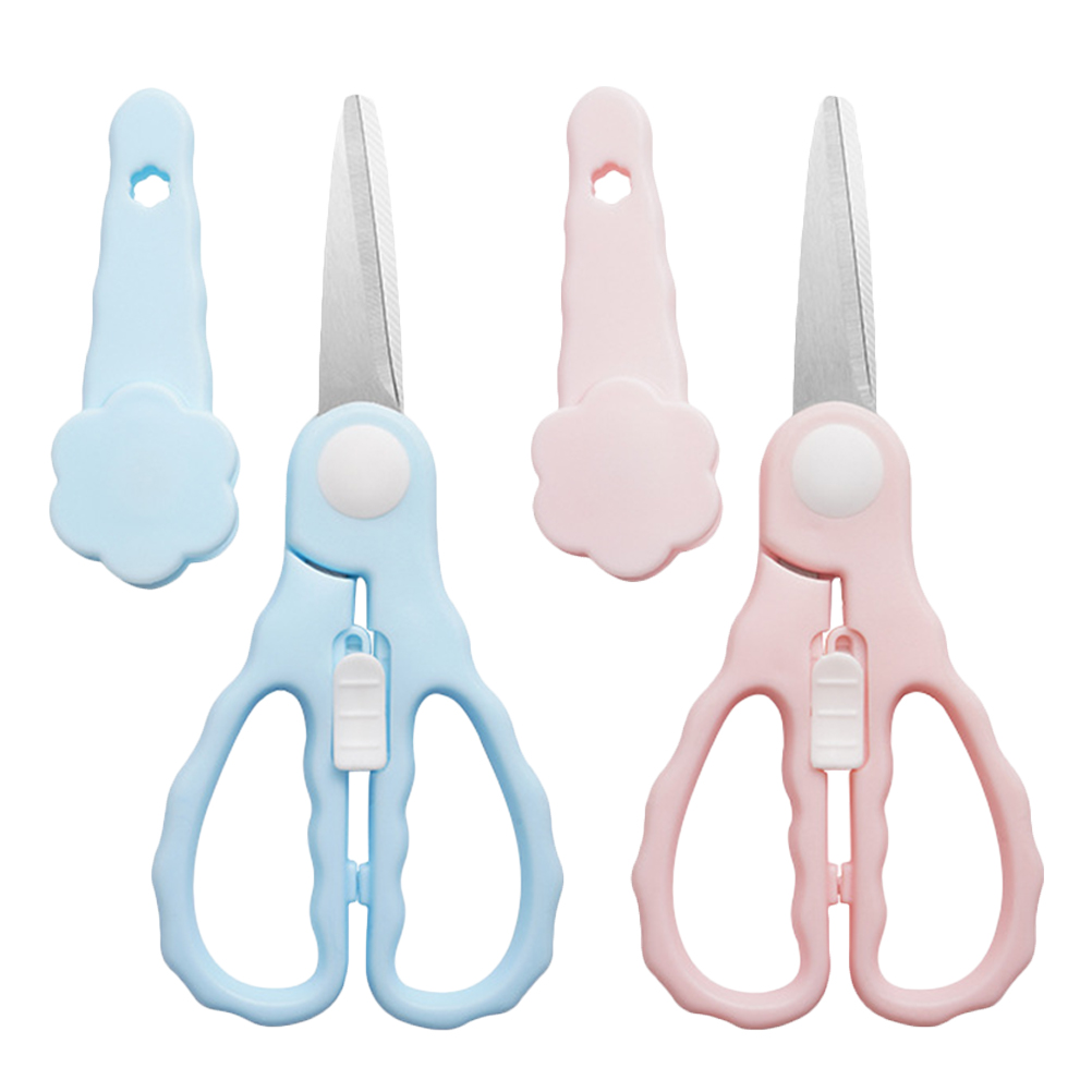2pcs Portable Toddler Food Scissors Safety Baby Food Scissors Food Shears