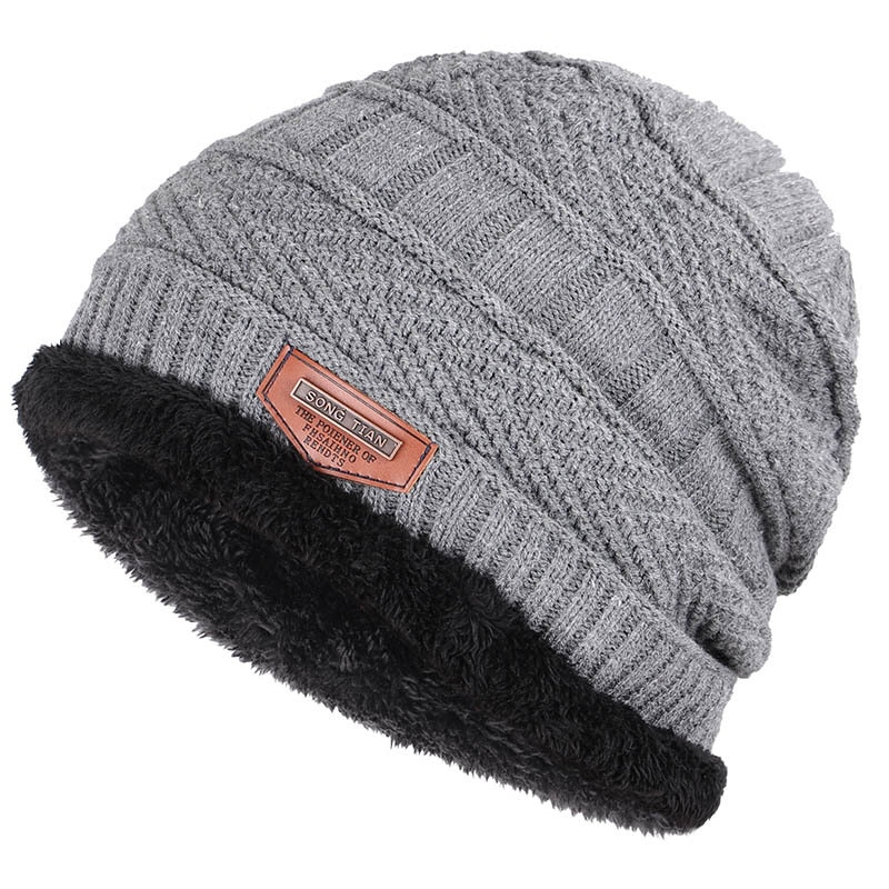 Unisex fleece foret beanie hat strik uld varm vinter hat tyk blød stretch hat til mænd og kvinder hatte & kasketter: 03