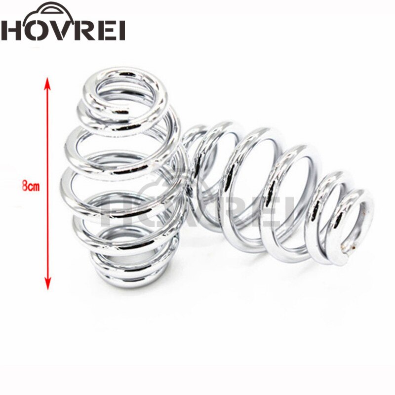 1pair Motorcycle 3inch Chrome Barrel Coiled Solo Seat Springs For Harley Chopper Bobber seat Bracket Mounting spring