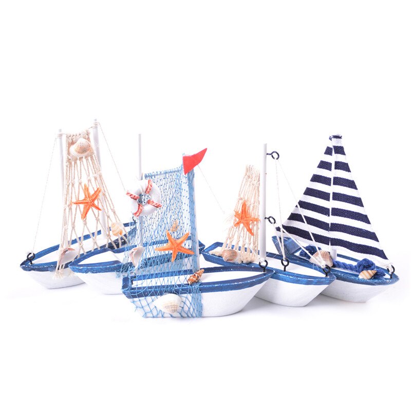 1PC Mediterranean Starfish Hung Fish Nautical Decor hang small adorn Crafts Wood Fish/decorated marine pendant: at random