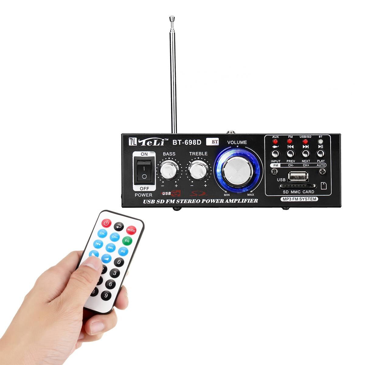 HIFI Auto bluetooth Digital Verstärker Audio- Energie Stereo Verstärker Hause USB SD FM Radio Subwoofer Spieler Mit Fernbedienung