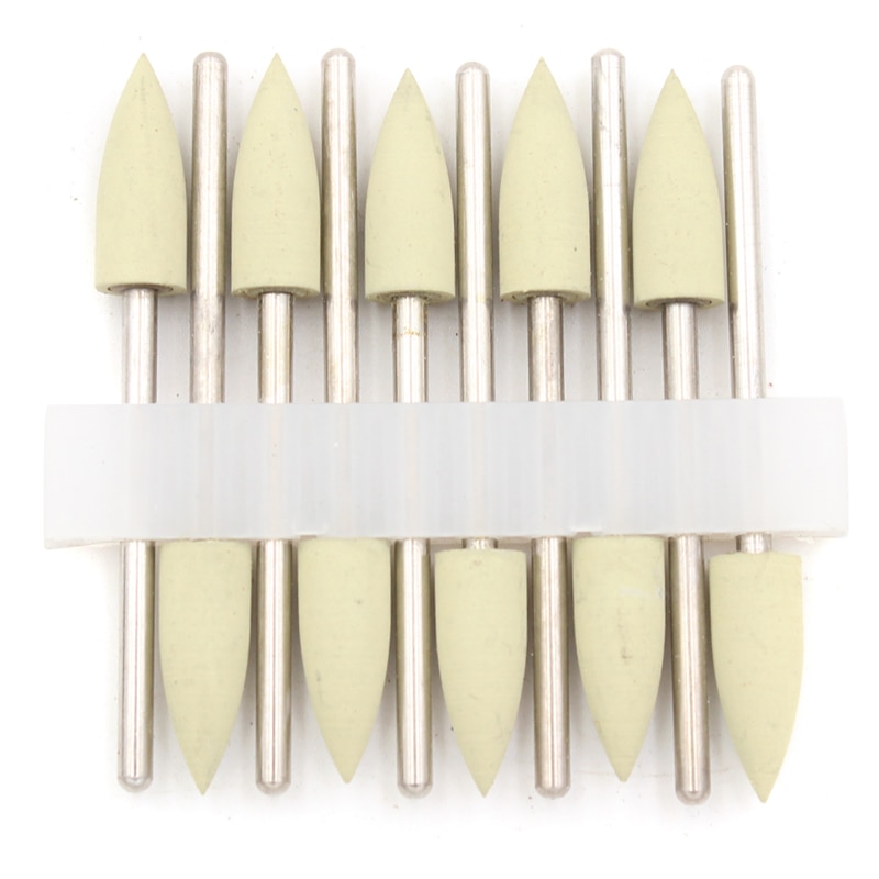 10pc pro søm borespids dyse cutter søm gummi silikone polermaskine slibehoved søm elektrisk manicure boremaskine tilbehør