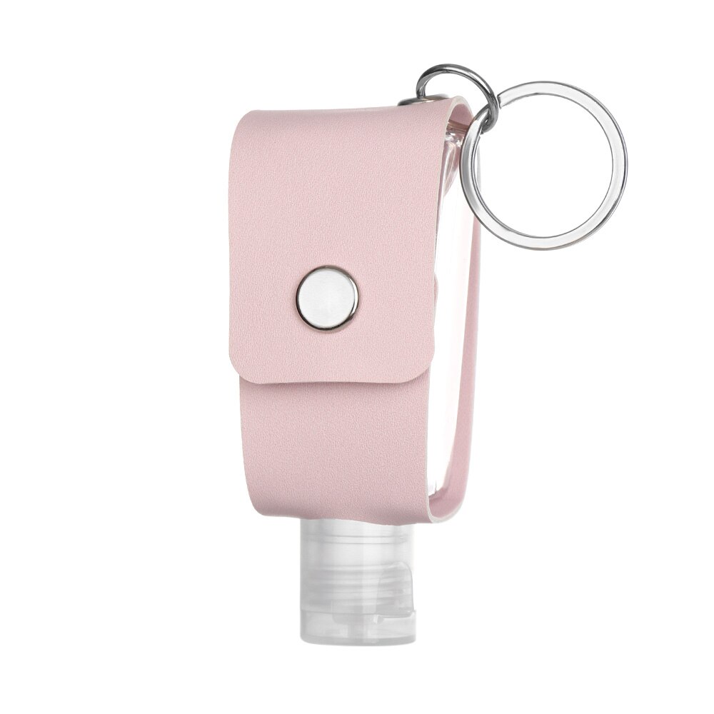 30ml Hand Washing Bottle Keychain Holder Flip Cap Reusable Travel Refillable Bottles Soap Containers with Keyring Portable: Type3 pink