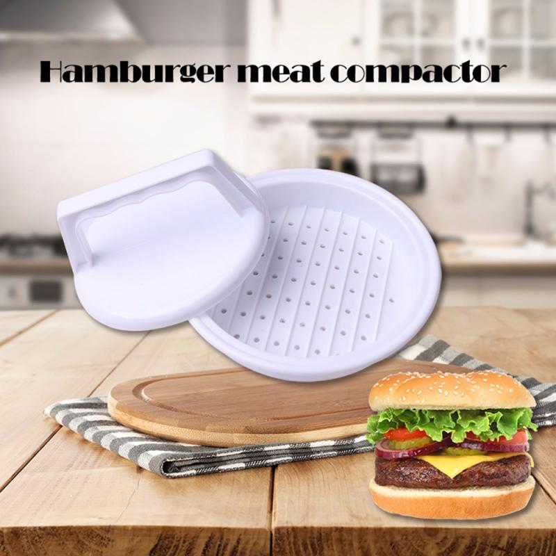 1 set rund form hamburgare press matkvalitets plast hamburgare kött nötkött grill burger press patty maker mögel mögel verktyg