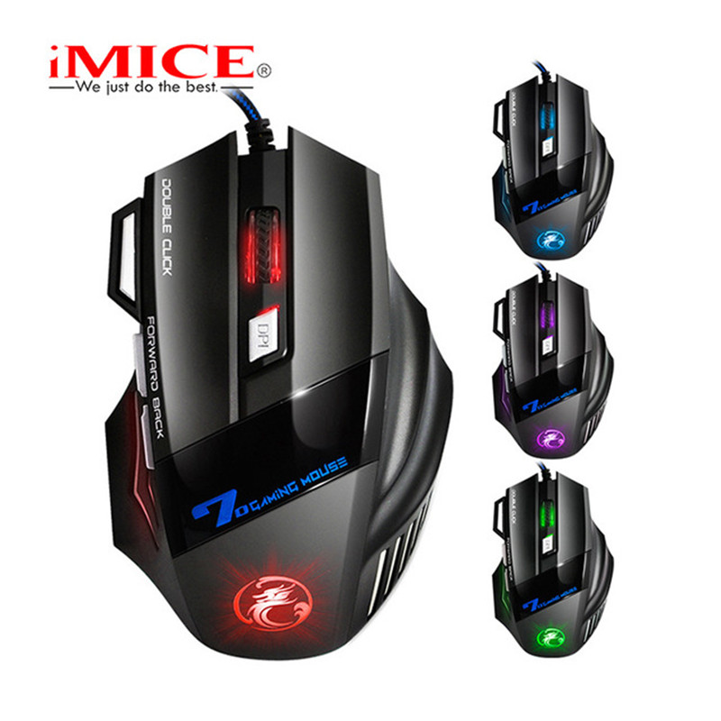iMICE Wired Gaming Mouse X7 7 Button 3200 DPI LED Optical USB Computer Mouse Gamer Mice Game Mouse Silent Mause PC