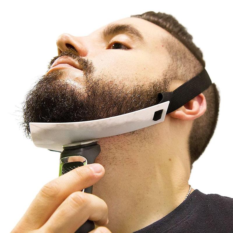 Herramienta de estilismo para Contorno de cuello y barba para hombre, tabla de corte para Barbilla, Barba, afeitado transparente y plantilla F4S9