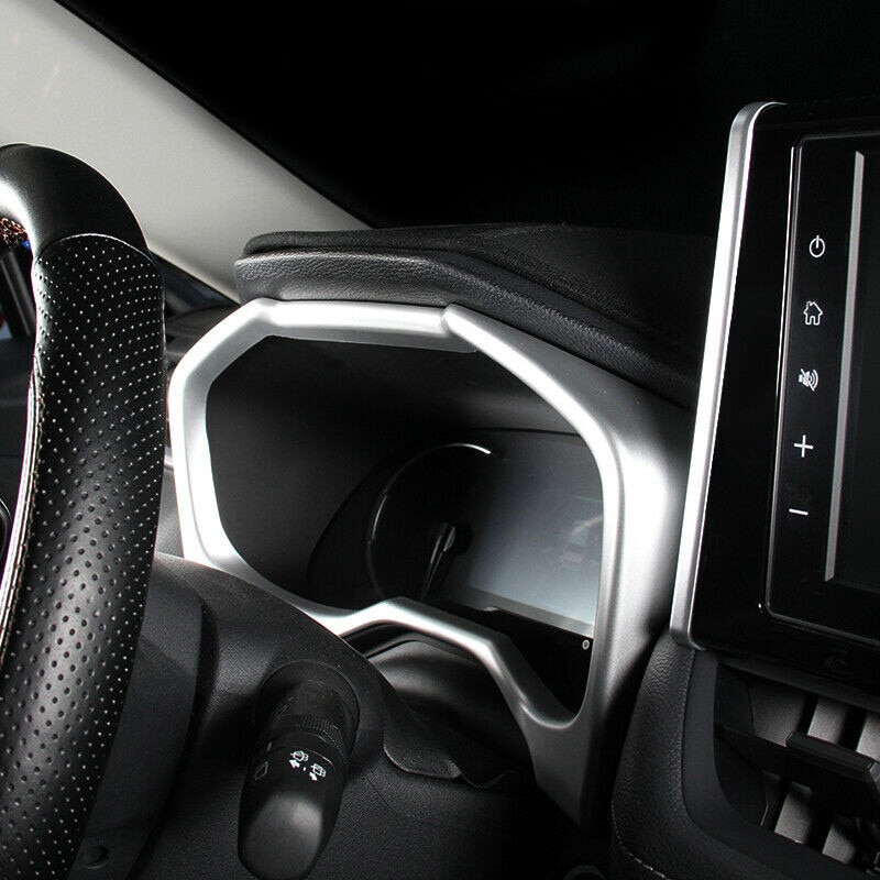 ABS Silver Dashboard Decorative Frame Trim Dash Panel Frame Trim Cover for Toyota RAV4 ( Left Rudder)