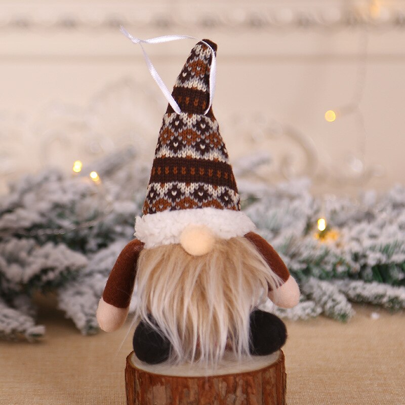 Joyeux noël ange poupée père noël Elk en peluche poupée jouets pour la maison ornements arbre suspendus fête décoration enfants nouvel an