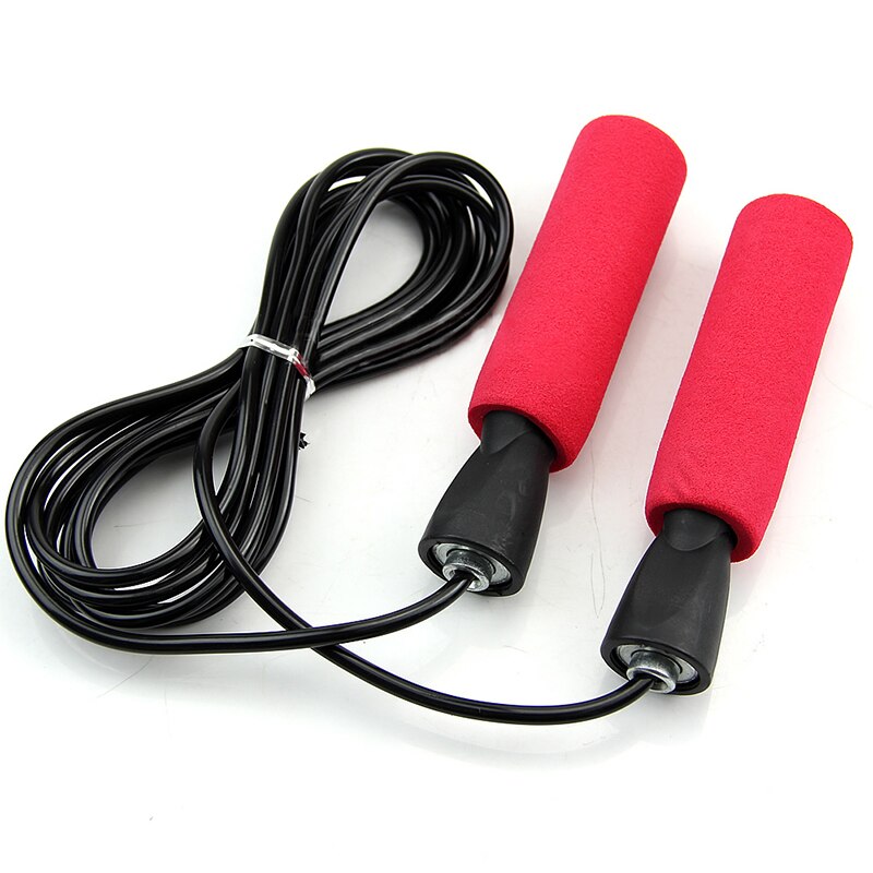 Cuerda de saltar de rodamiento de 2,8 M, cuerda de velocidad para Fitness, Equipo de Ejercicios de saltos aeróbicos, cuerda de saltar deportiva de boxeo ajustable: Rojo