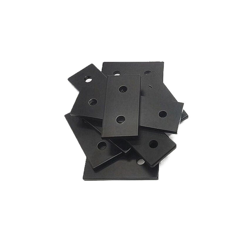 1pc sorte strimler plade aluminium konnektor fastgørelse 3030 4040 6060 8080 2/3/ 4 huller vinkel konnektor aluminium monterings plade