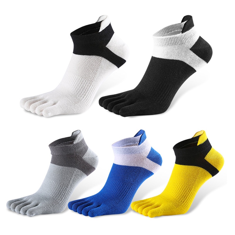 5 pares/lote verão meias masculinas de algodão cinco dedos meias curtas de alta qualidade