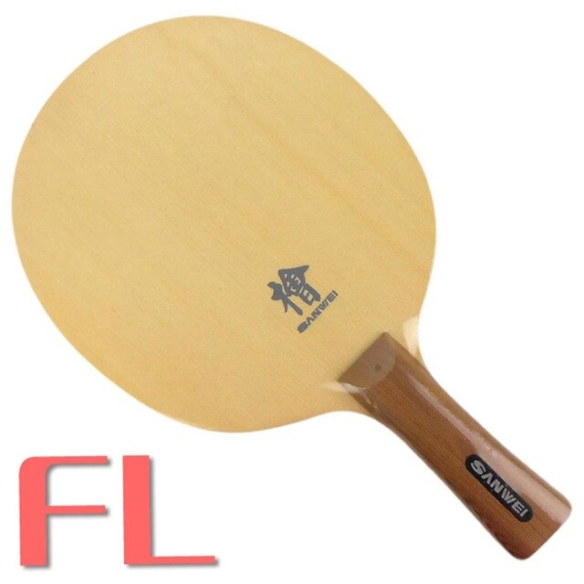 SANWEI H10 Hinoki table tennis blade FL handle CS handle 10mm thickness one ply Hinoki ping pong bat: FL handle