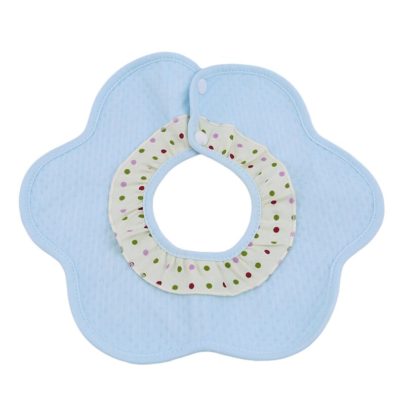 1Pc Saliva Towel Naby Bibs For Eating 360 Degree Rotation Baby Bibs Bandana Burp Cloths Newborn Infant Saliva Towel: blue dot