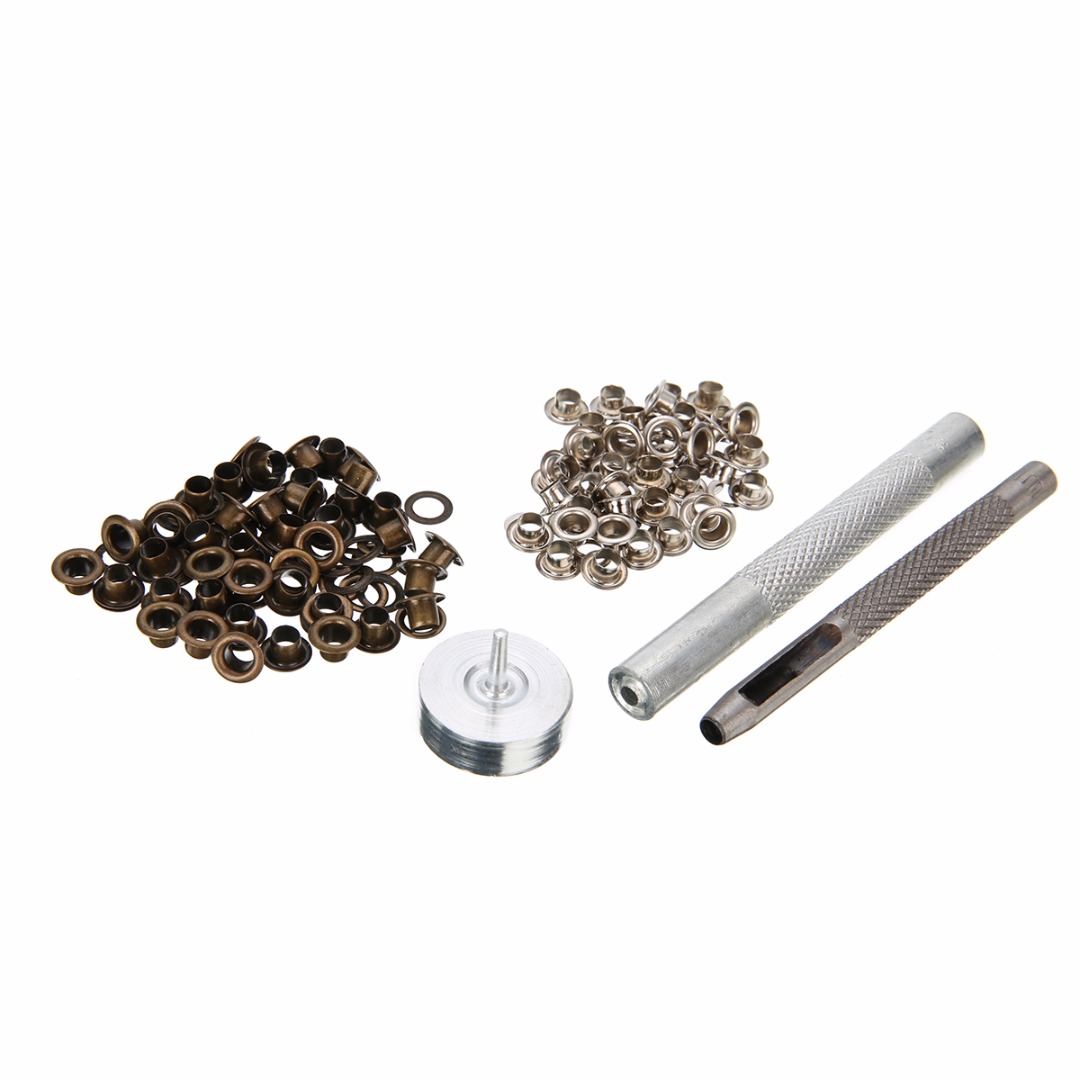 QUARKZMAN Set van 20 ingestanste ringen, 20 mm, koperen ogen met gaten QUARKZMAN Set van 20 ingestanste ringen, 20 mm, koperen ogen met gaten