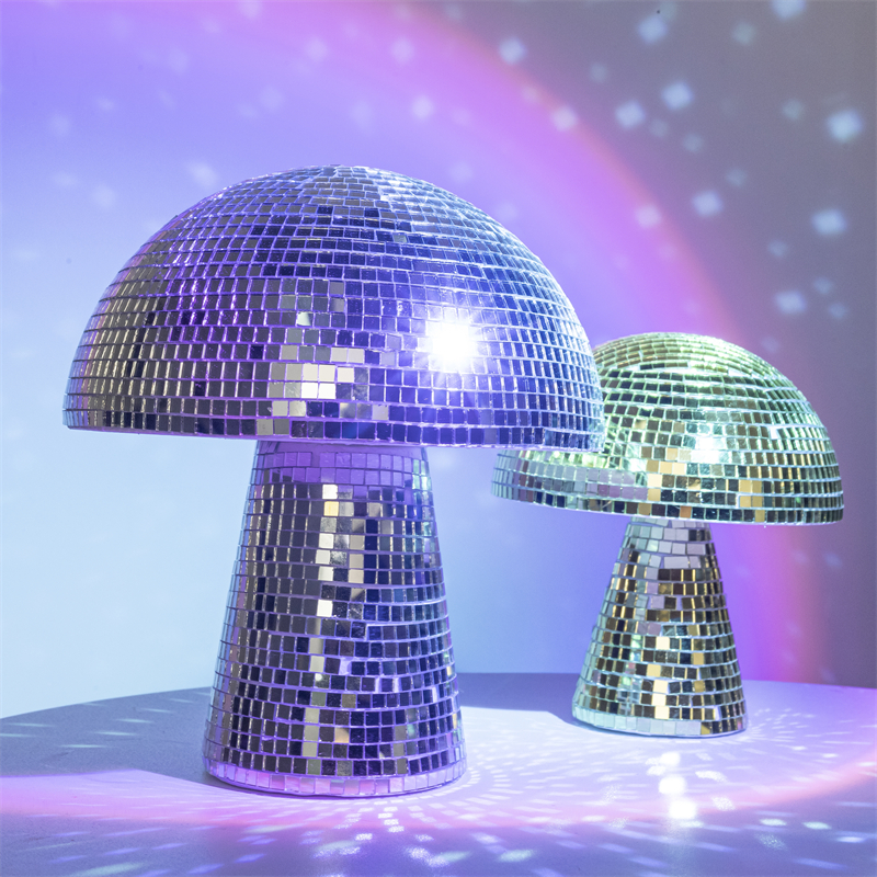 Mushroom Disco Ball Mirror Glass Brick Mushroom Disco Ball Handmade Multifunctional Party Festive Home Decoration