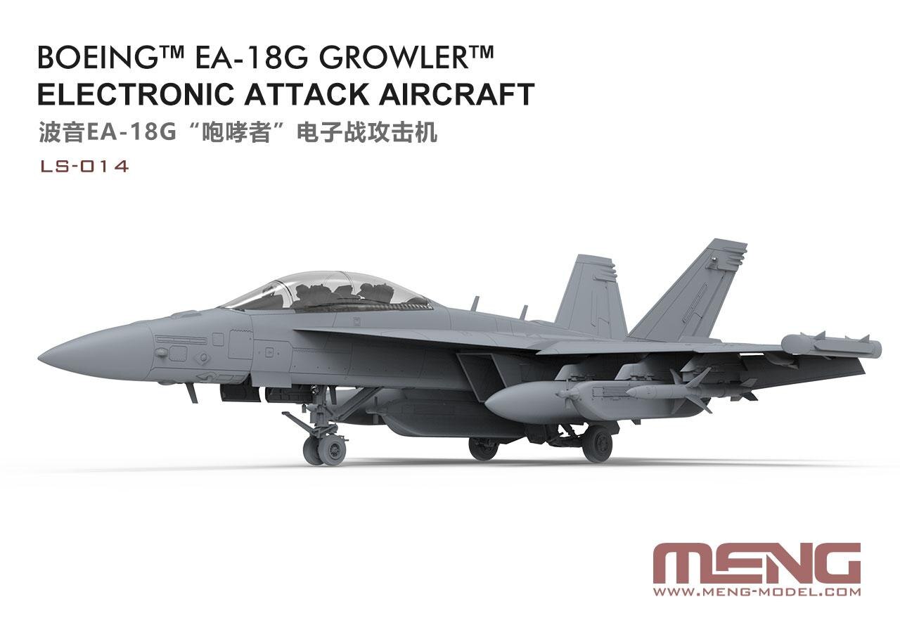 MENG LS-014 1/48 Scale BOEING &#39;&#39;EA-18G GROWLER&quot; ELECTRONIC ATTACK AIRCRFT Plastic Model Kit