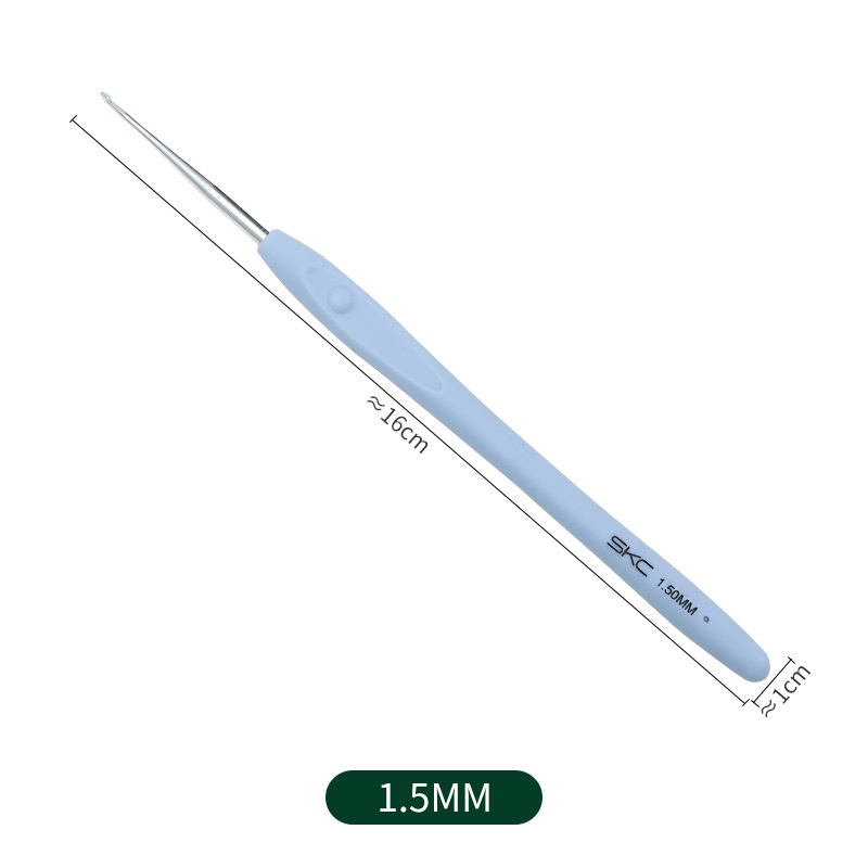 Gancho de ganchillo de 1,5 MM-6MM, ganchos de aluminio ergonómicos con mango suave con 10 tamaños para manualidades DIY, suministros de ganchillo para tejer