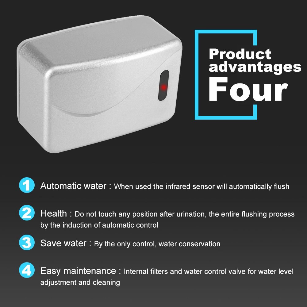 Cnim automatisk infrarød sensor urinal skylleventil urinal skylle batteridrevet vandbesparende gert toiletdele