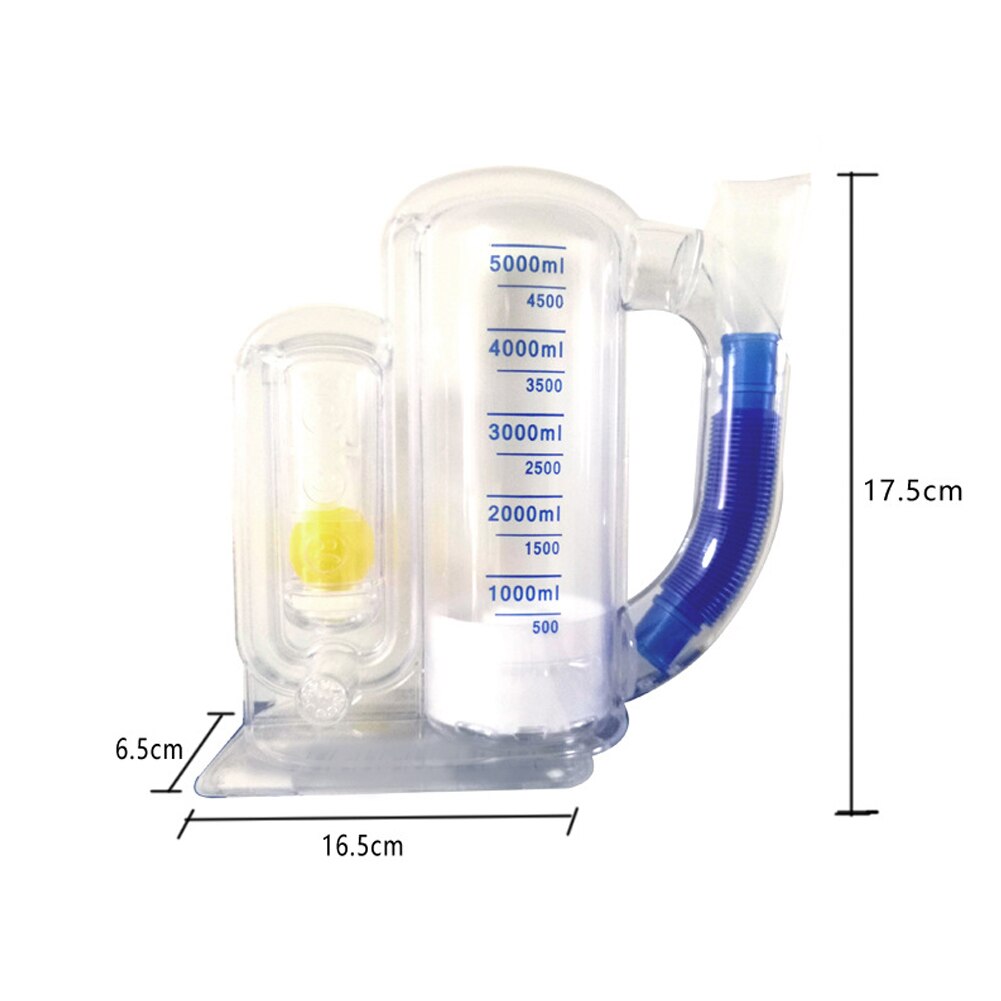3000/5000ml Instrument Breath Training Student Vital Capacity Breathing Training Device Motivation Spirometer Device