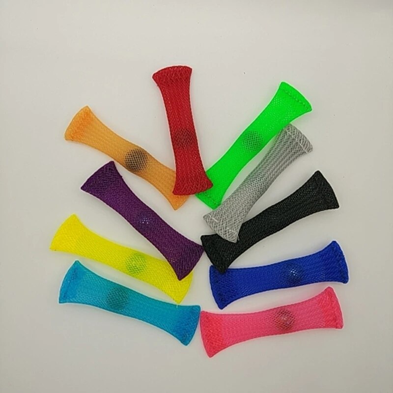 Siatka tkana tuba z kulkami autyzm ADHD terapia lękowa zabawki wyciskanie kratka wentylacyjna naprężenie ulga ręcznie zabawka prządka