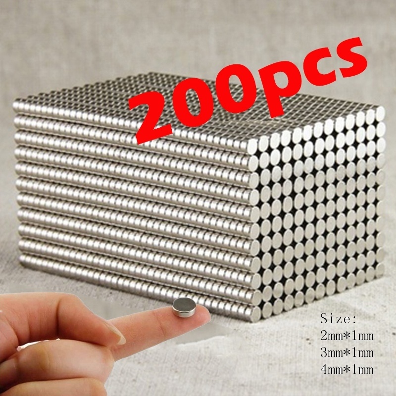 200 Pcs/400 Pcs Super Sterke Neodymium Magneten Zeldzame Aarde Permanente Magneet N35 Disc Koelkast Craft (Deze Zijn kleine Magneten