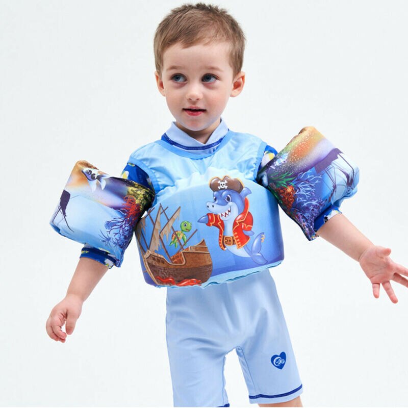 Baby Jongens Meisjes Zwemvest Cartoon Peuter Float Surfen Ring Zwembad Baby Kid Zwemmen Reddingsvest Drijfvermogen 2- 7T Veiligheid Vest