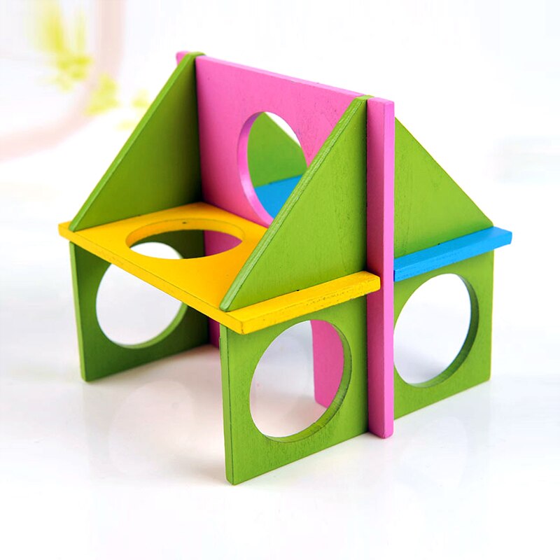 Guinea Pig Toys Syrian Hamster Chews	hamster Fun Gym Djungarian Hamster Wooden Toy House Small Pet Mice Accessories For Hamsters