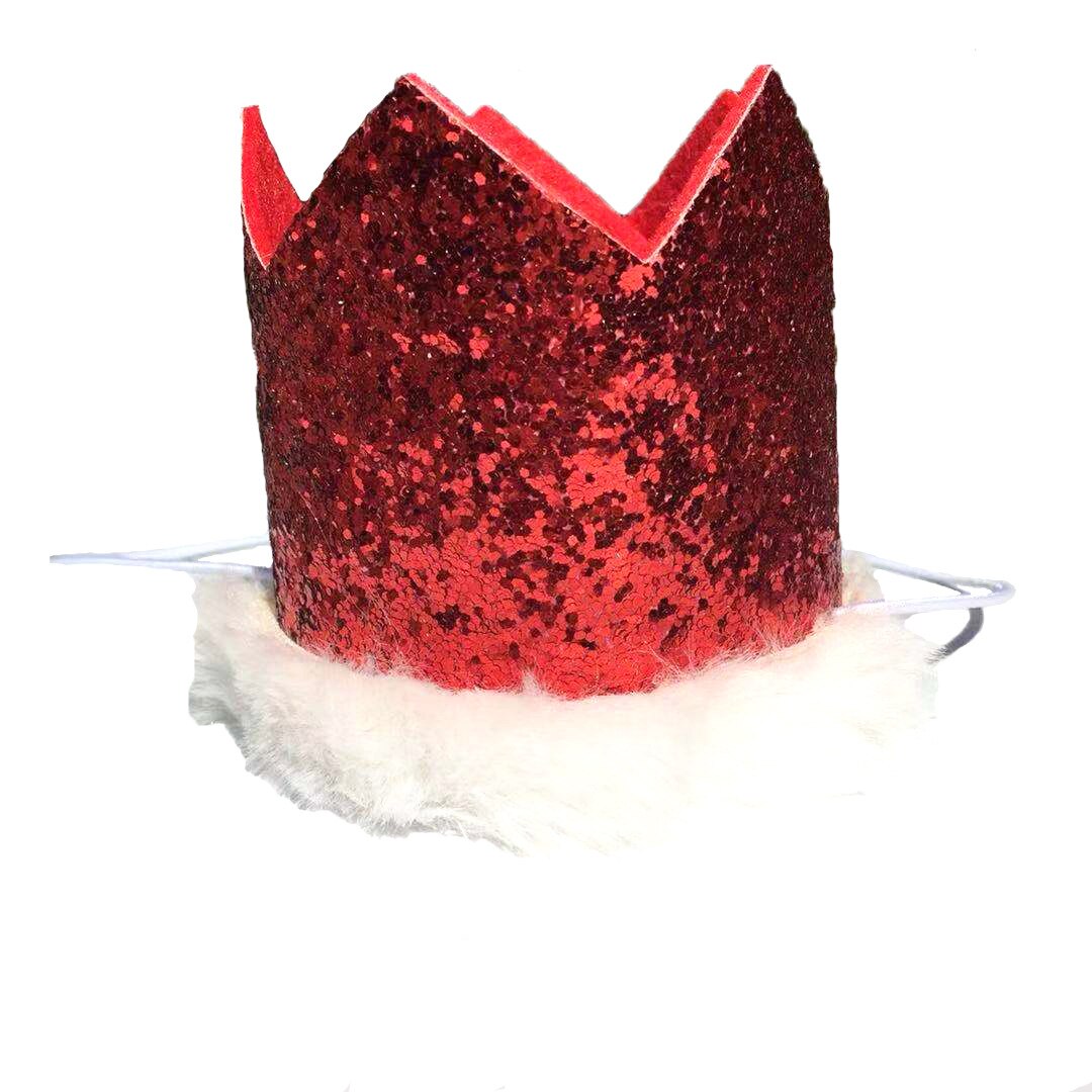 Feestelijke Party Pet Garen Rok Hond Mesh Tutu Rok Polyester Materiaal Huisdier Kroon Hoed Hond Driehoek Hoed Verjaardagsfeestje Huisdier levert: red crown