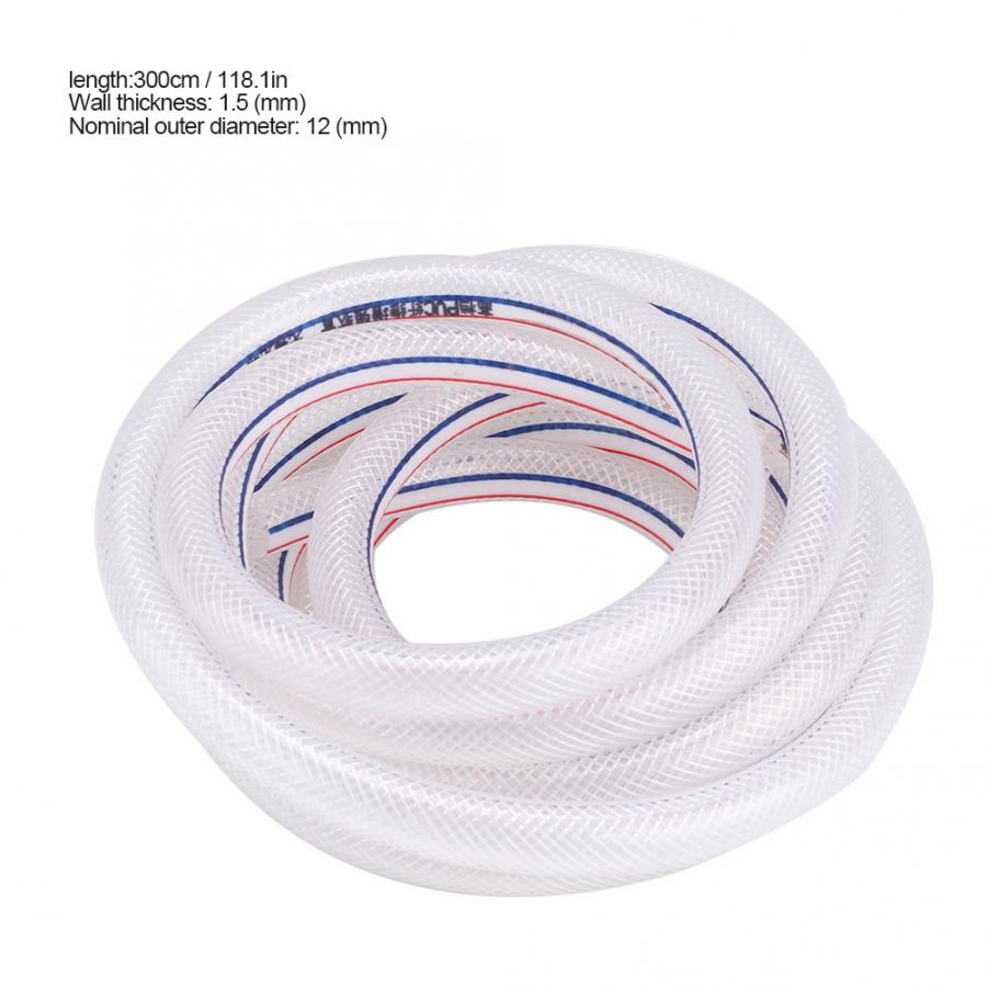 8/12mm pvc forsterket fleksibel rør klar slange til hage vanning pvc klar slange