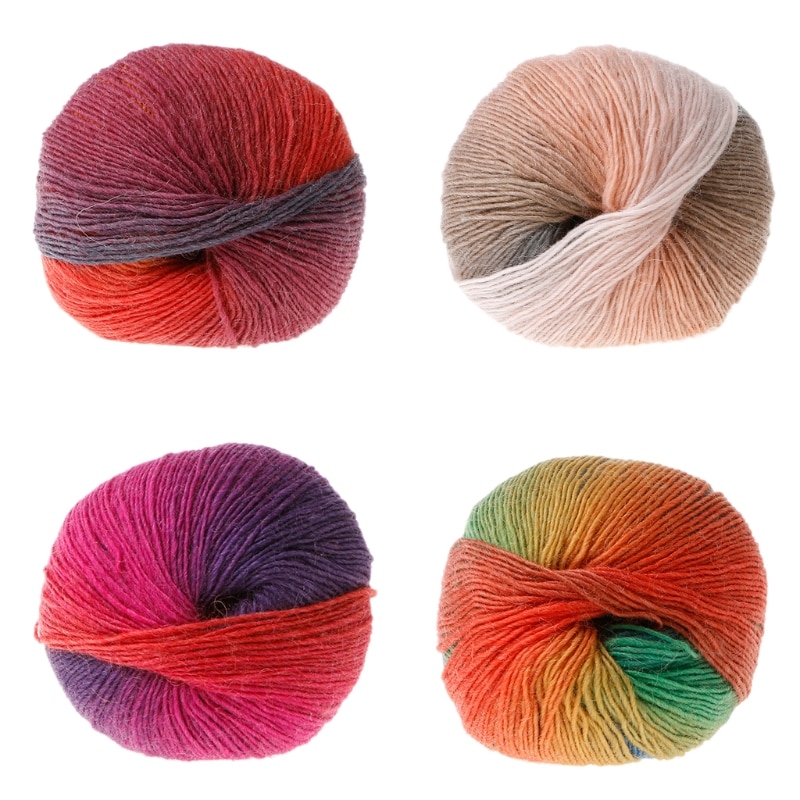 19 kleuren 50g Hand-geweven Regenboog Kleurrijke Gehaakte Kasjmier Wol Blend Garen Breien voor Winter voor weven Trui muts Sjaal Kni