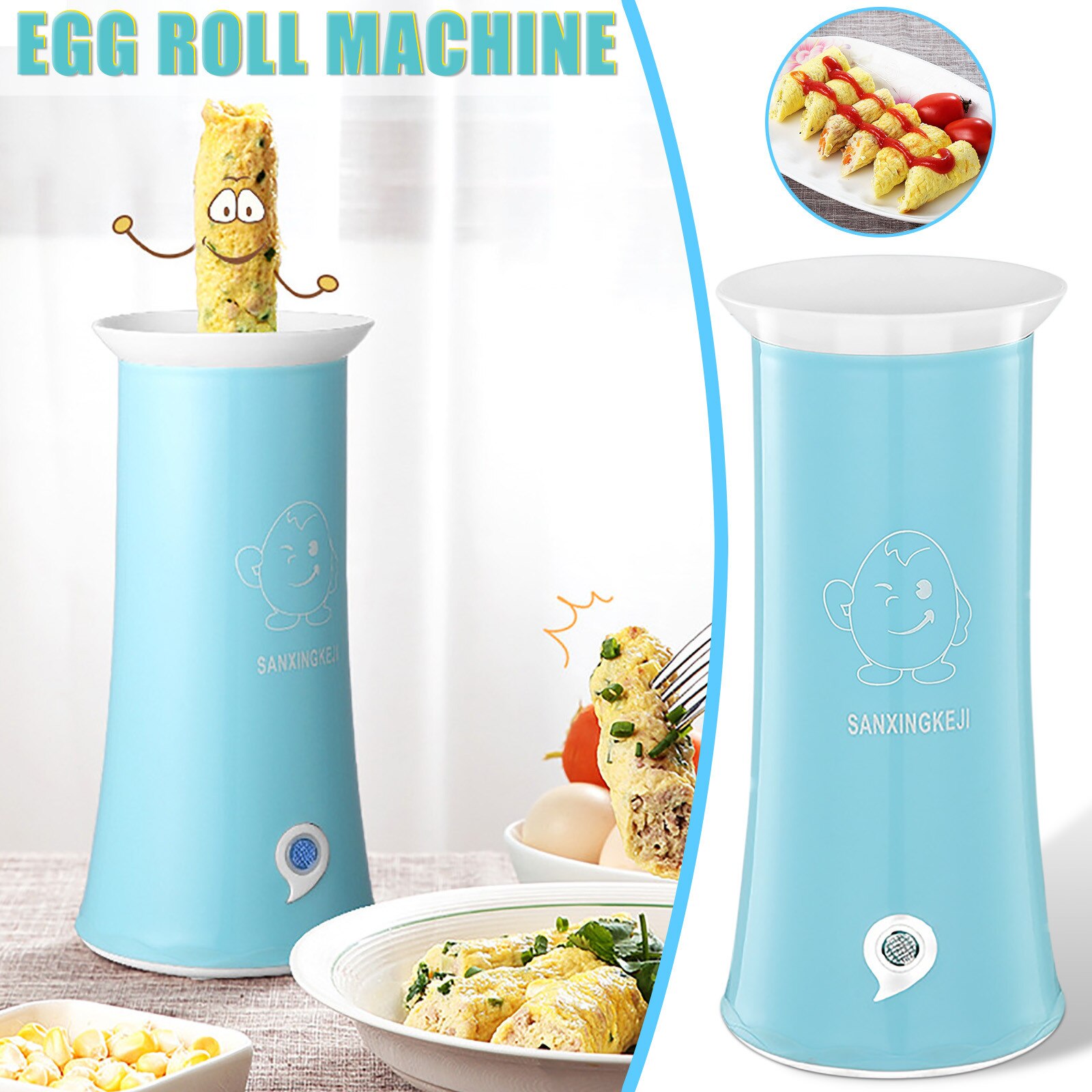 220v Électrique Ménage Bricolage Électrique Hausse Automatique Machine à Oeufs Outil De Cuisine Mini Coquetier Omelette Maître Machine À Saucisse