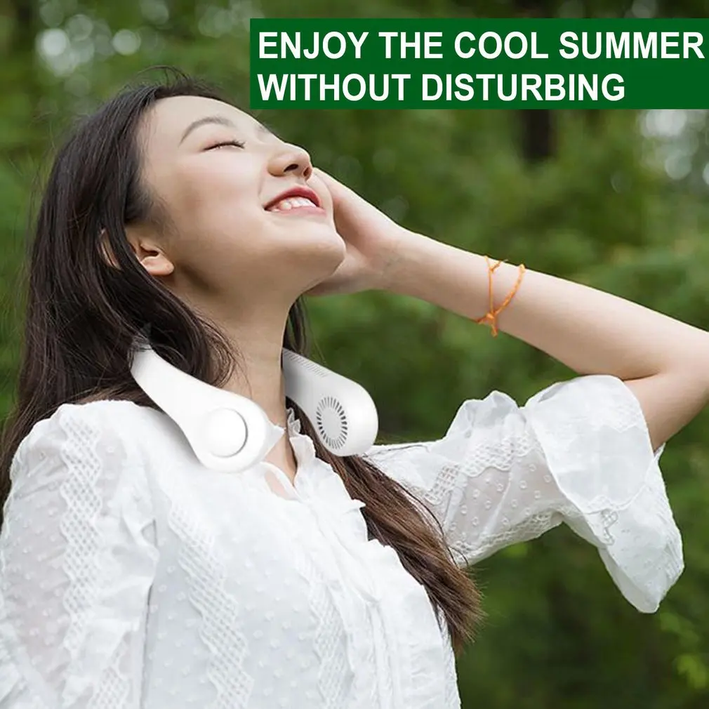 Xiaomi przenośny wentylator na szyję 4000W bezlistny klimatyzator z USB bezlistny wentylator wiszący na szyję