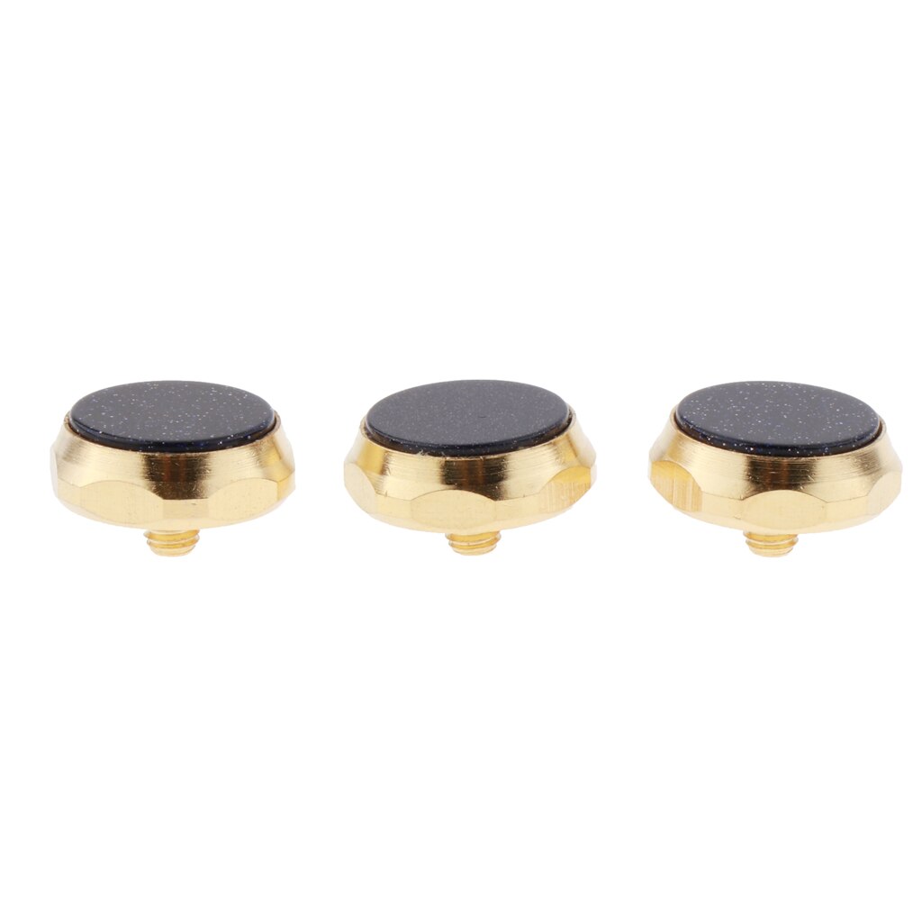 3 Pcs Alloy Trumpet Finger Buttons for DIY Brass Instruments: Black