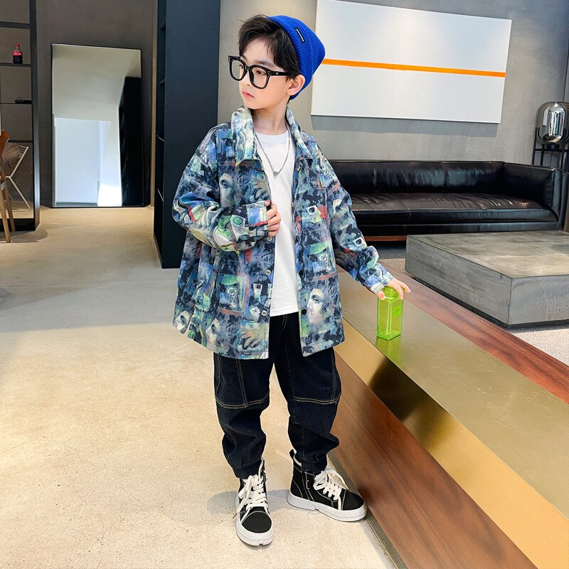 Camouflage Jas Kids Casual Sport Shirt Bovenkleding Jongens Trend Afdrukken Windjack Jas 5 6 7 8 9 10 11 12 13y