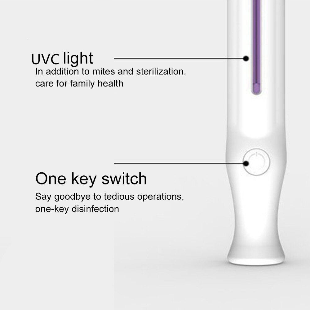 Portable Handheld UVC LED Light Ultraviolet Double Germicidal Disinfection Lamp Home Room Upgraded Version Disinfection Stick
