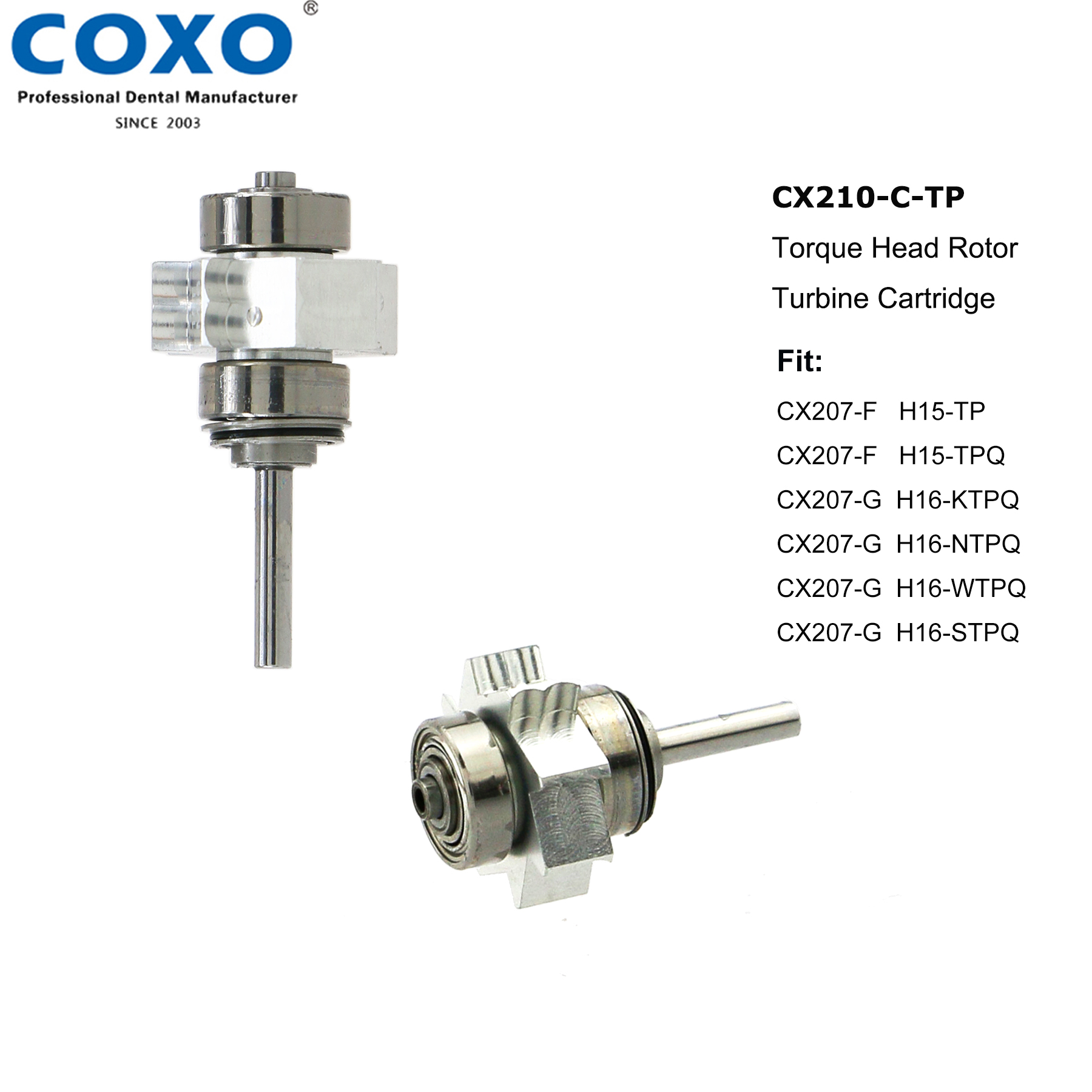 Original COXO Dental Turbine Air Rotor Patrone Für CX207-G High Speed Handstück Zahnmedizin Handstück Rotor Ersatzteile: Black