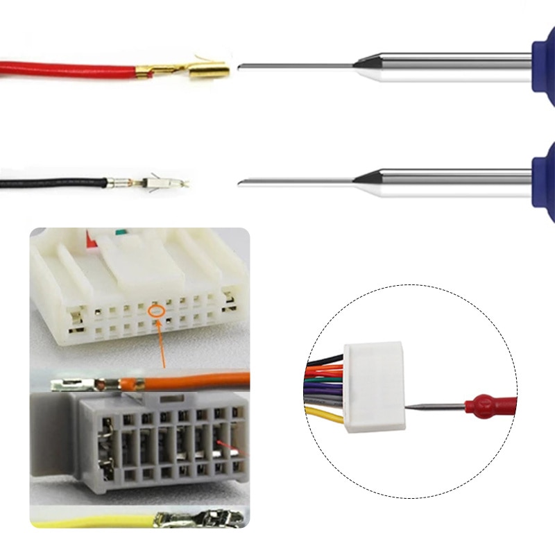 5 Stks/set Auto Plug Terminal Removal Tool Pin Naald Oprolmechanisme Pick Puller Reparatie Elektrische Verwijder Draad Puller Handgereedschap Kit