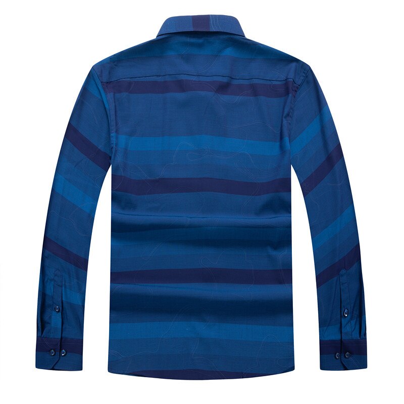 Långärmade herrskjortor bomull formell klänning skjorta manlig slim fit randig vardagsskjorta herr 10xl 8xl 6xl 5x