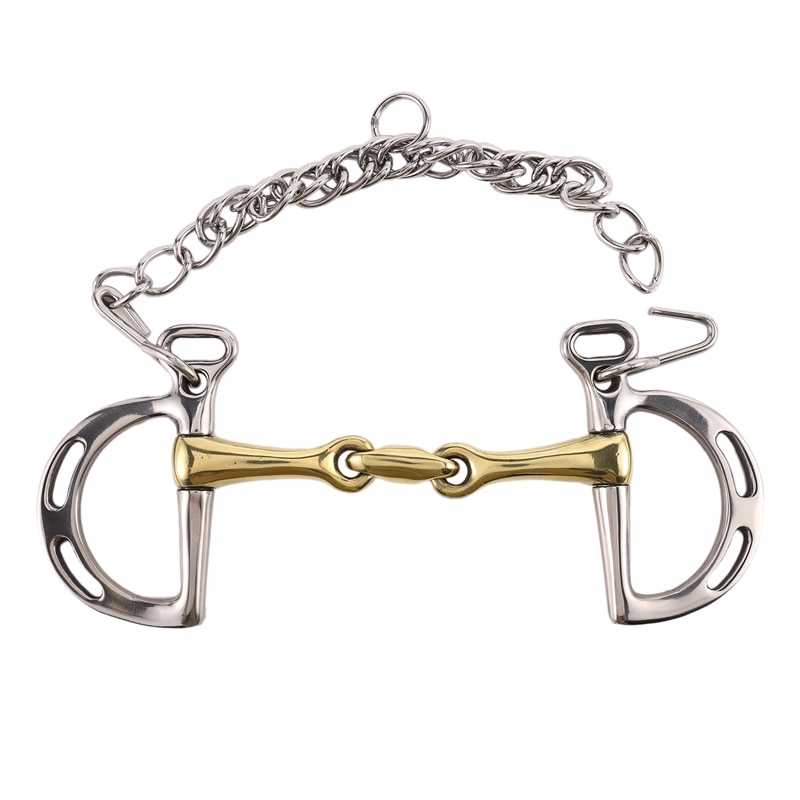 Horse Mouth Loose Stainless Steel Kimberwick Bit Horse Equipment 5 Inches Broken Mouth Copper Mouth Snaffle Equipment